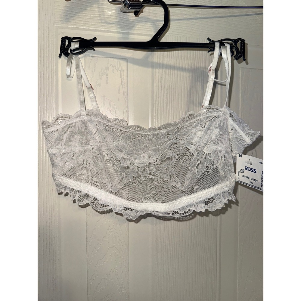 NEW Free People Everyday Lace Straight-Neck Bralette Boho‎ OB414844 XS
